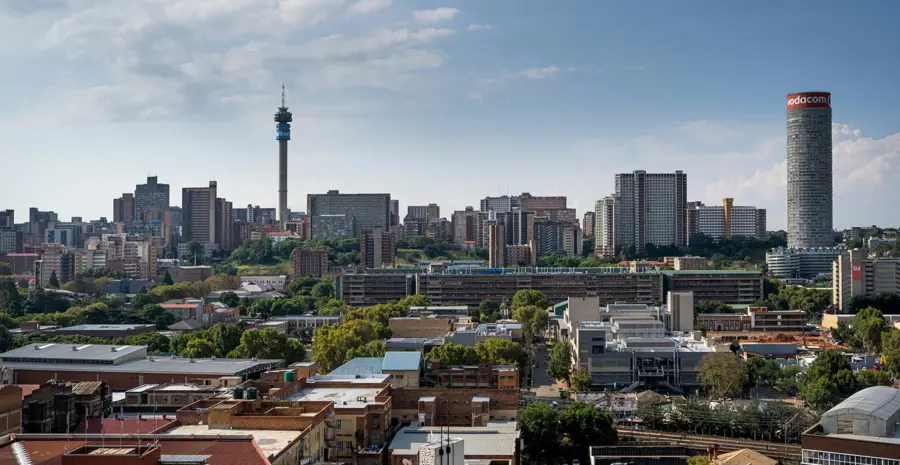 Ausblick aufs Zentrum im Hallmark House Hotel Johannesburg