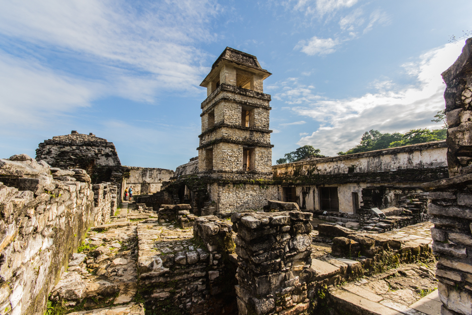 Turm im Palacio in Palenque