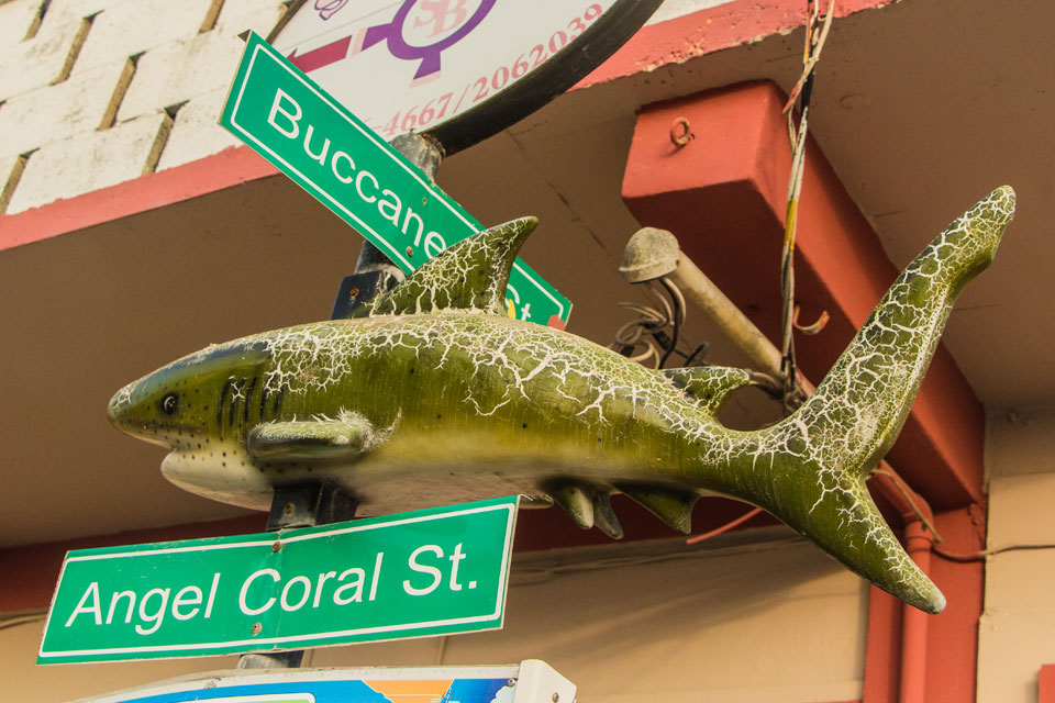 Originelle Strraßenschilder in San Pedro / Belize