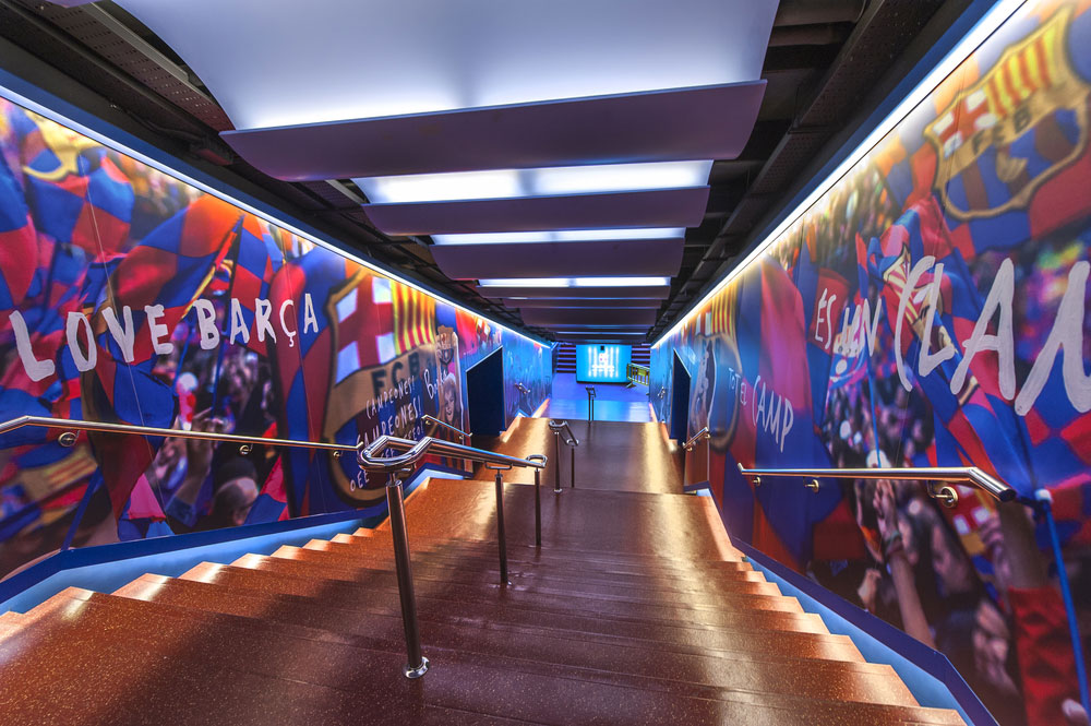 Sehenswürdigkeiten Barcelona FC Barcelona Stadion - Tunnel im Nou Camp