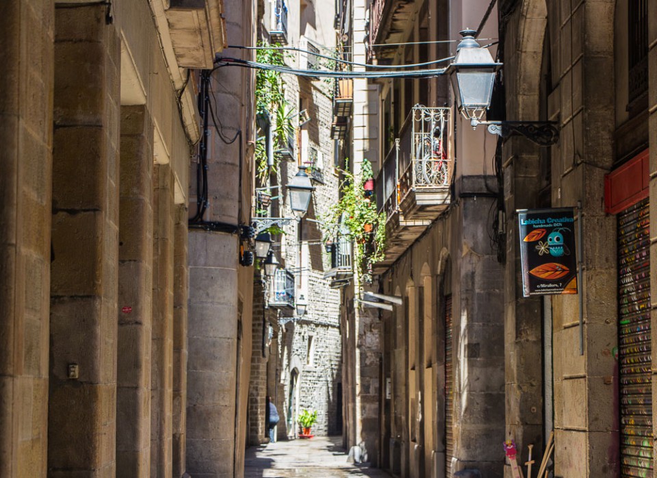Die kleinen Gassen in Barcelona