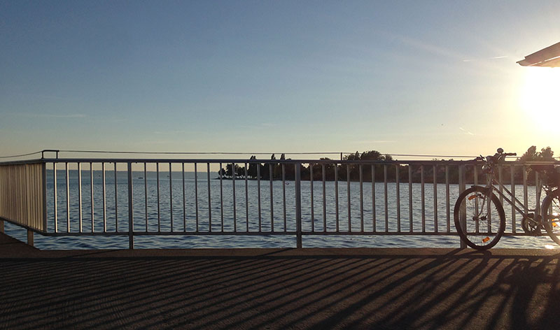 Abendstimmung an der Bootsanlegestelle in Immenstaad