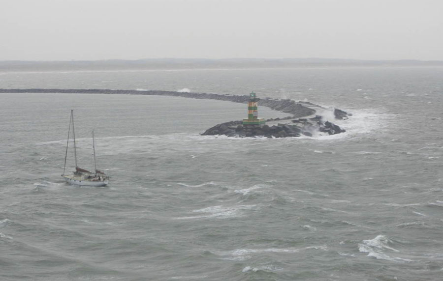 Rauhe See auf dem Weg nach Newcastle sind keine Seltenheit (Foto: Teilzeitreisender.de)
