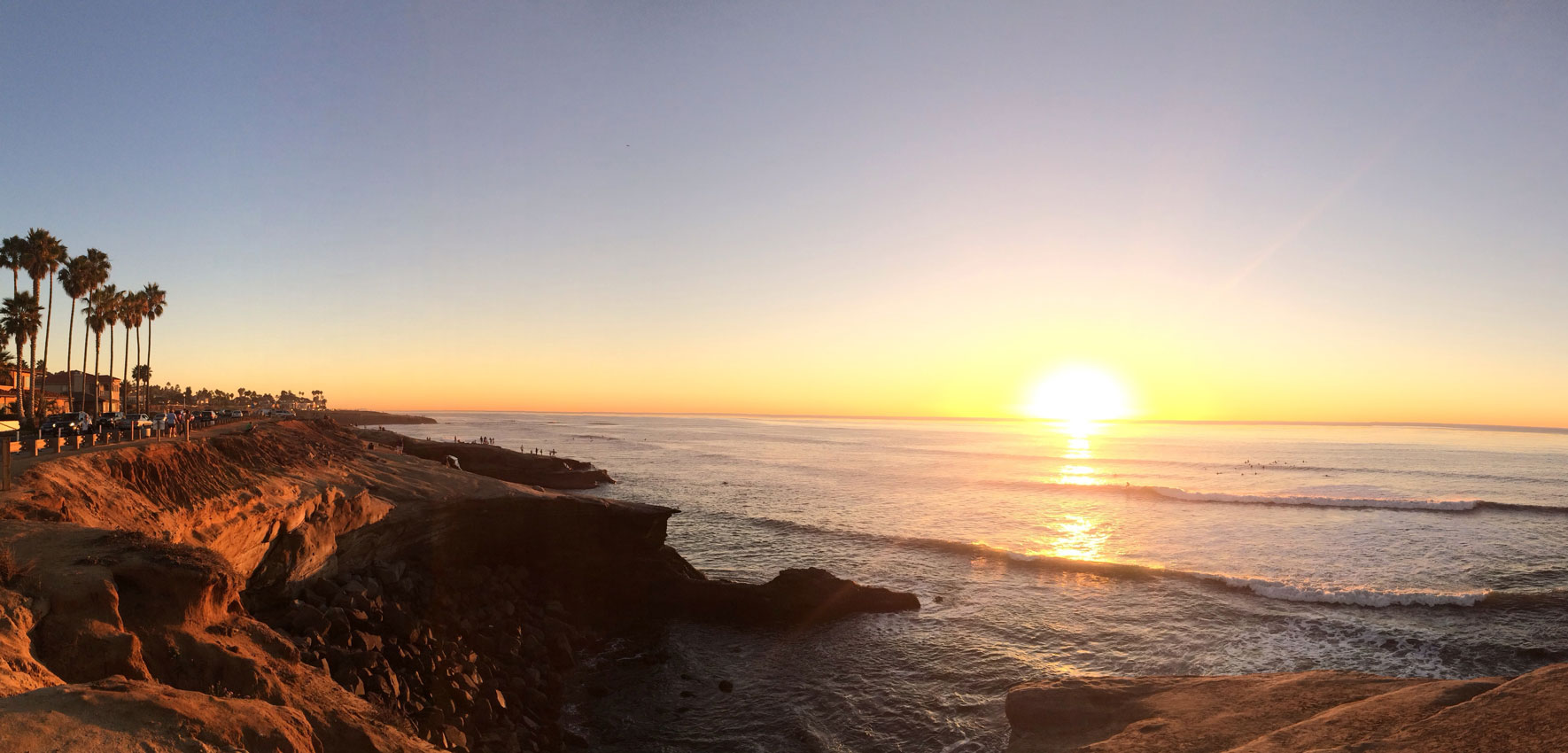 Sonnenuntergang in San Diego, eines der Highlights des Besuches.