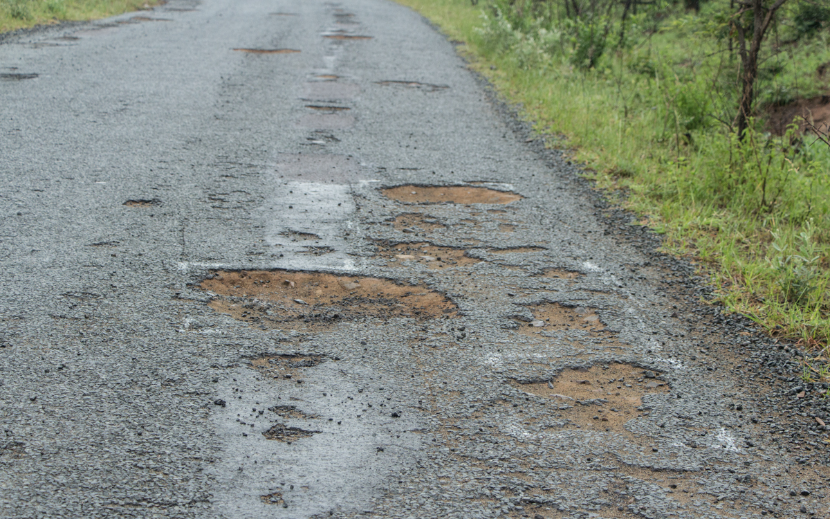 Schlaglöcher in Südafrika