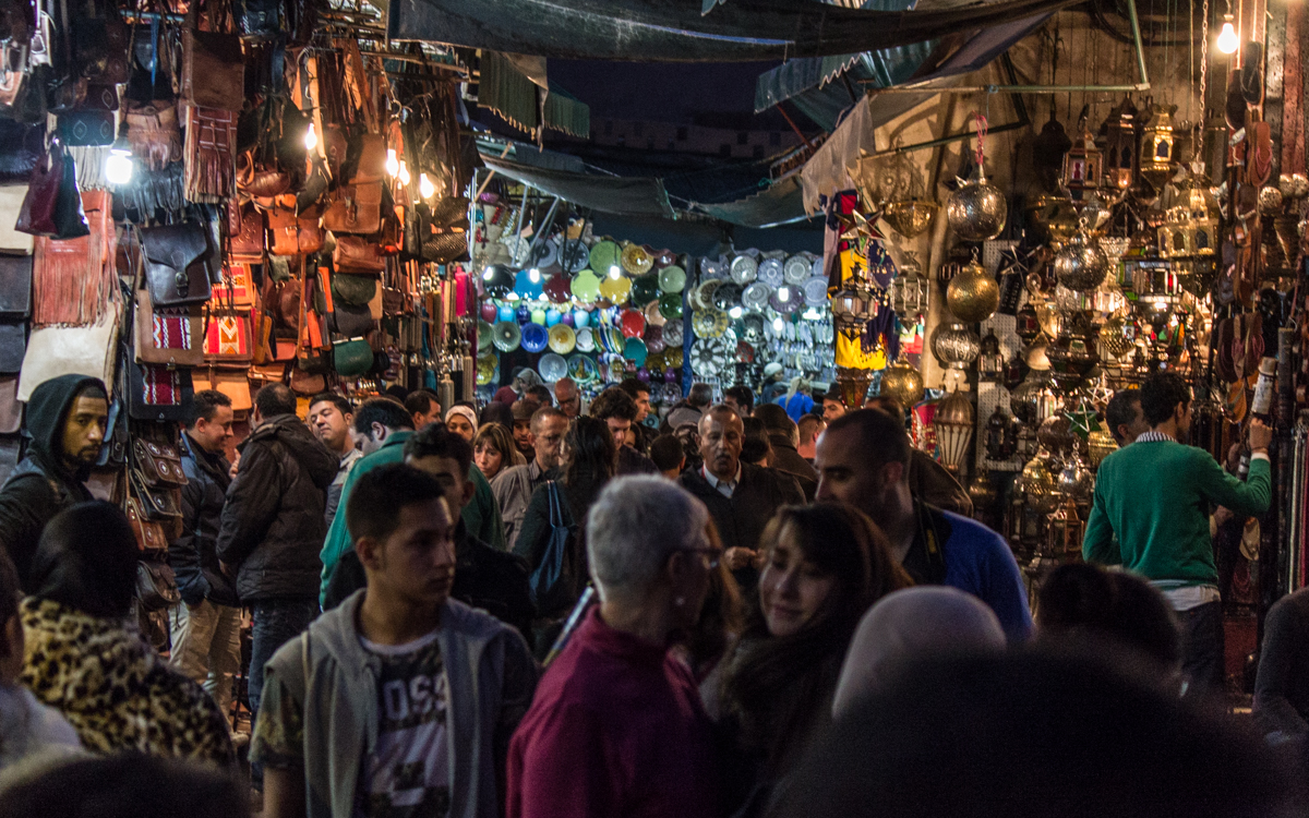Marrakesch Sehenswürdigkeiten Reisetipps Gedränge in den Souks