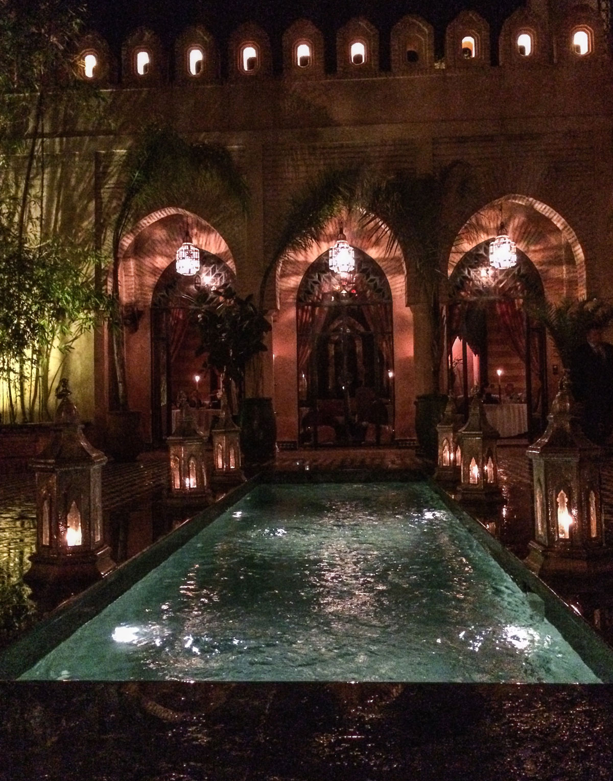 Dar Yacout Essen in Marrakesch Innenhof