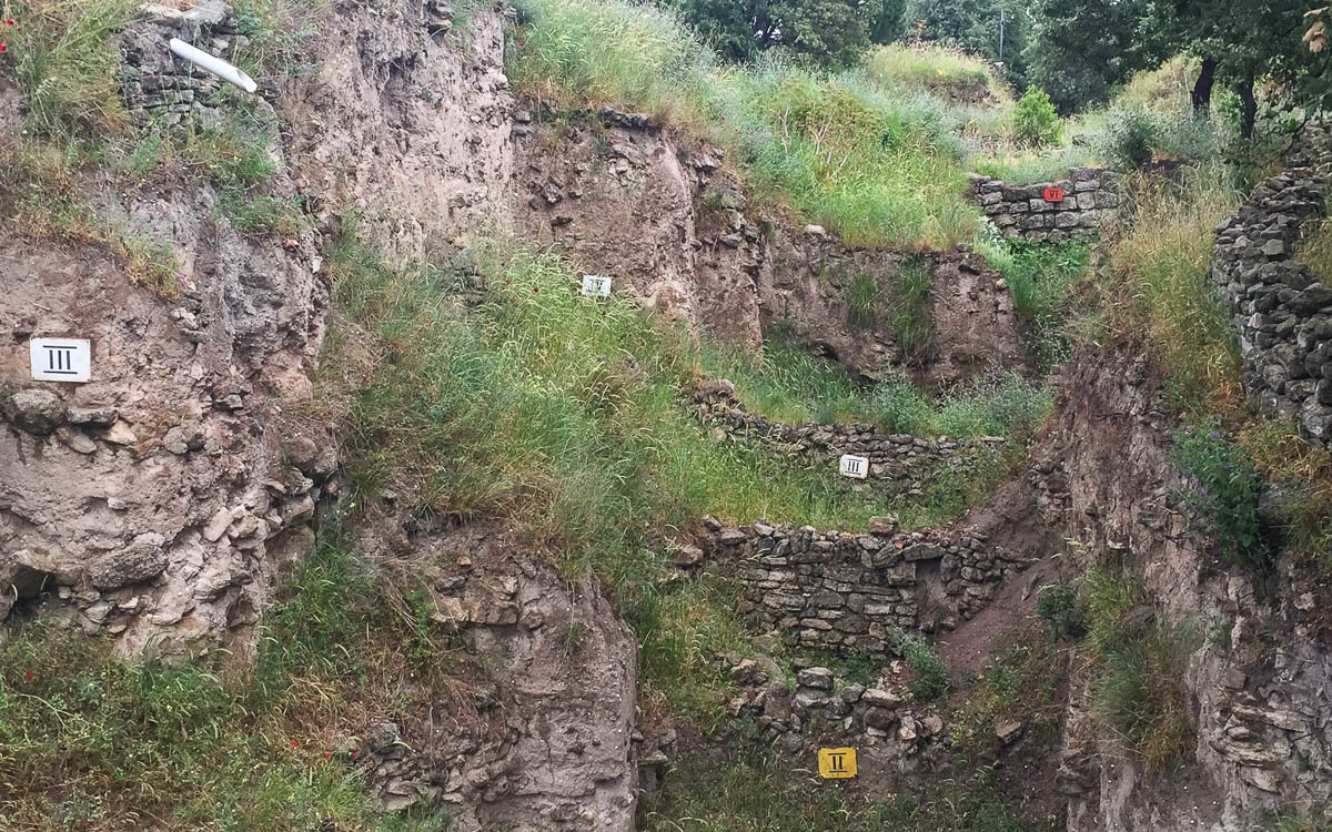 Unterschiedliche Schichten Troja