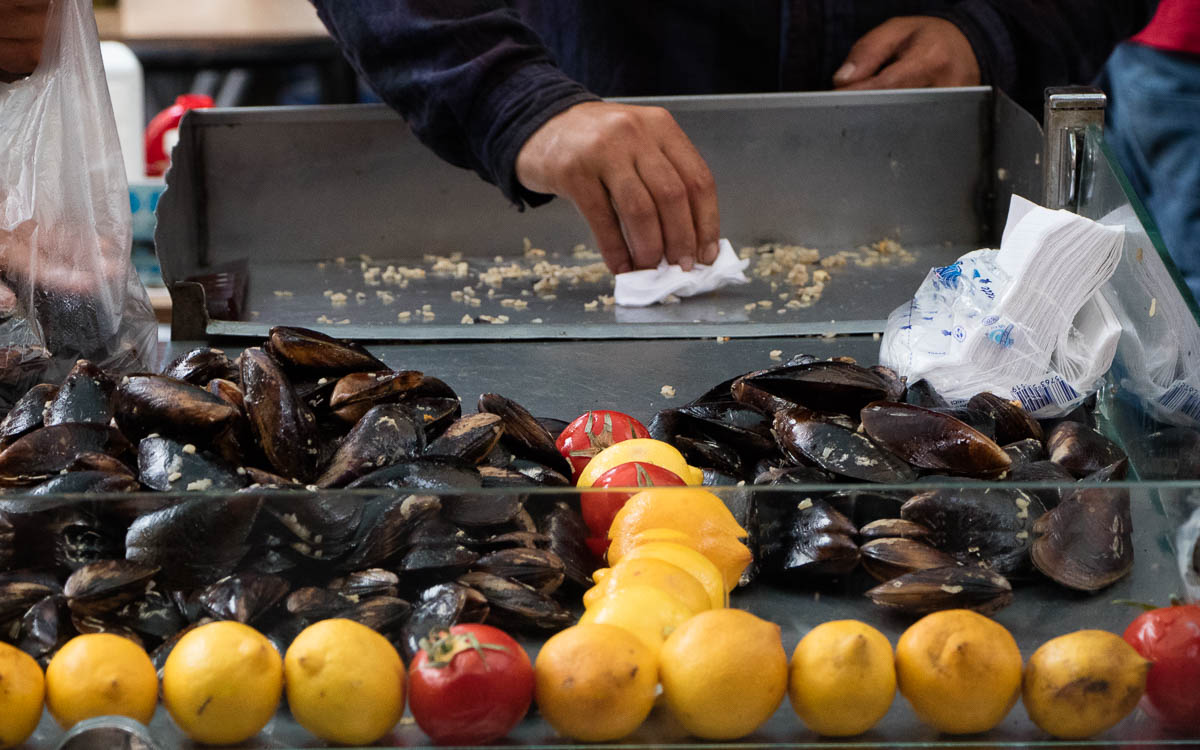 Miesmuscheln Izmir Essen