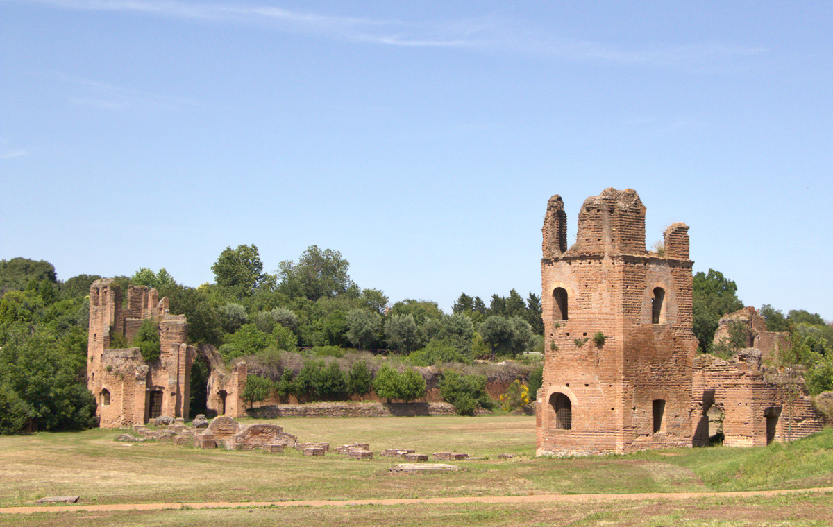 Radfahren Ruinen Via Appia Antica