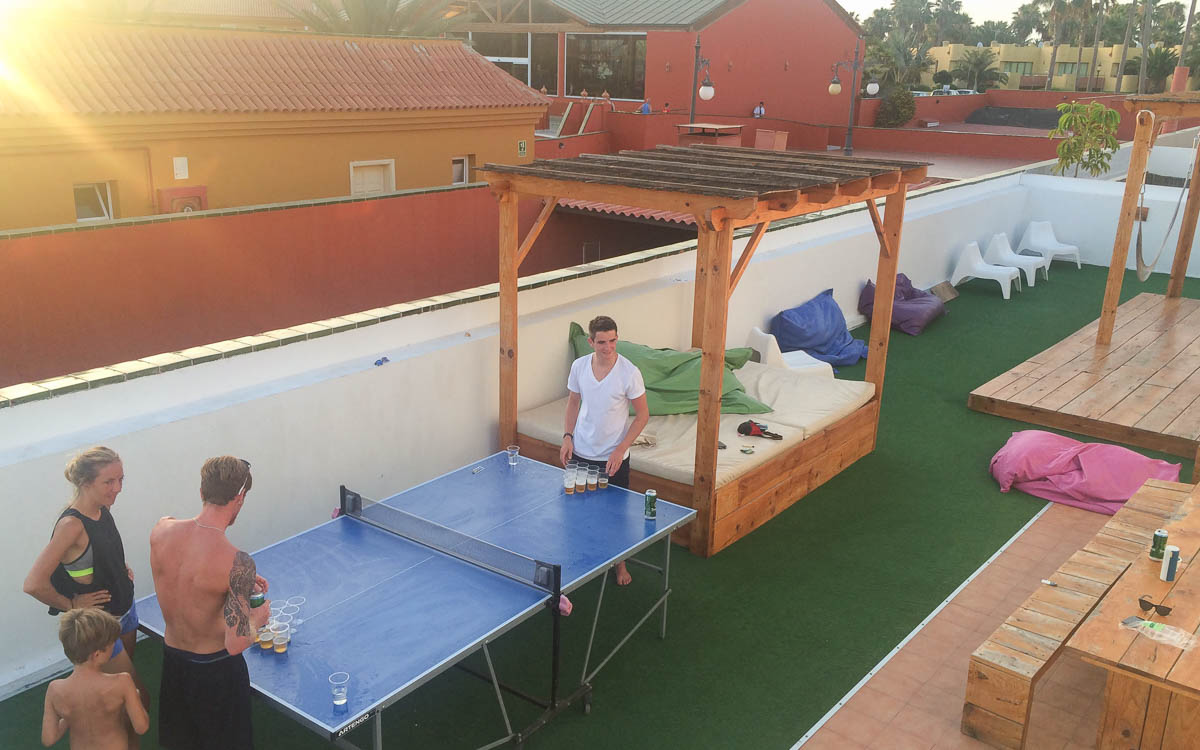 Surfen in Fuerteventura - entspannen im Surfhouse der Surfschule Corralejo