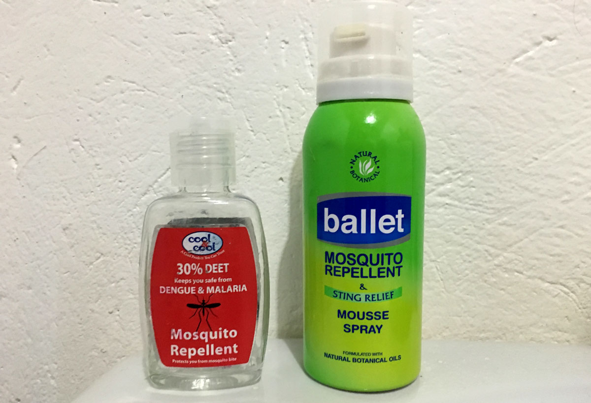 Uganda Reiseapotheke Mosquitospray mit Deet