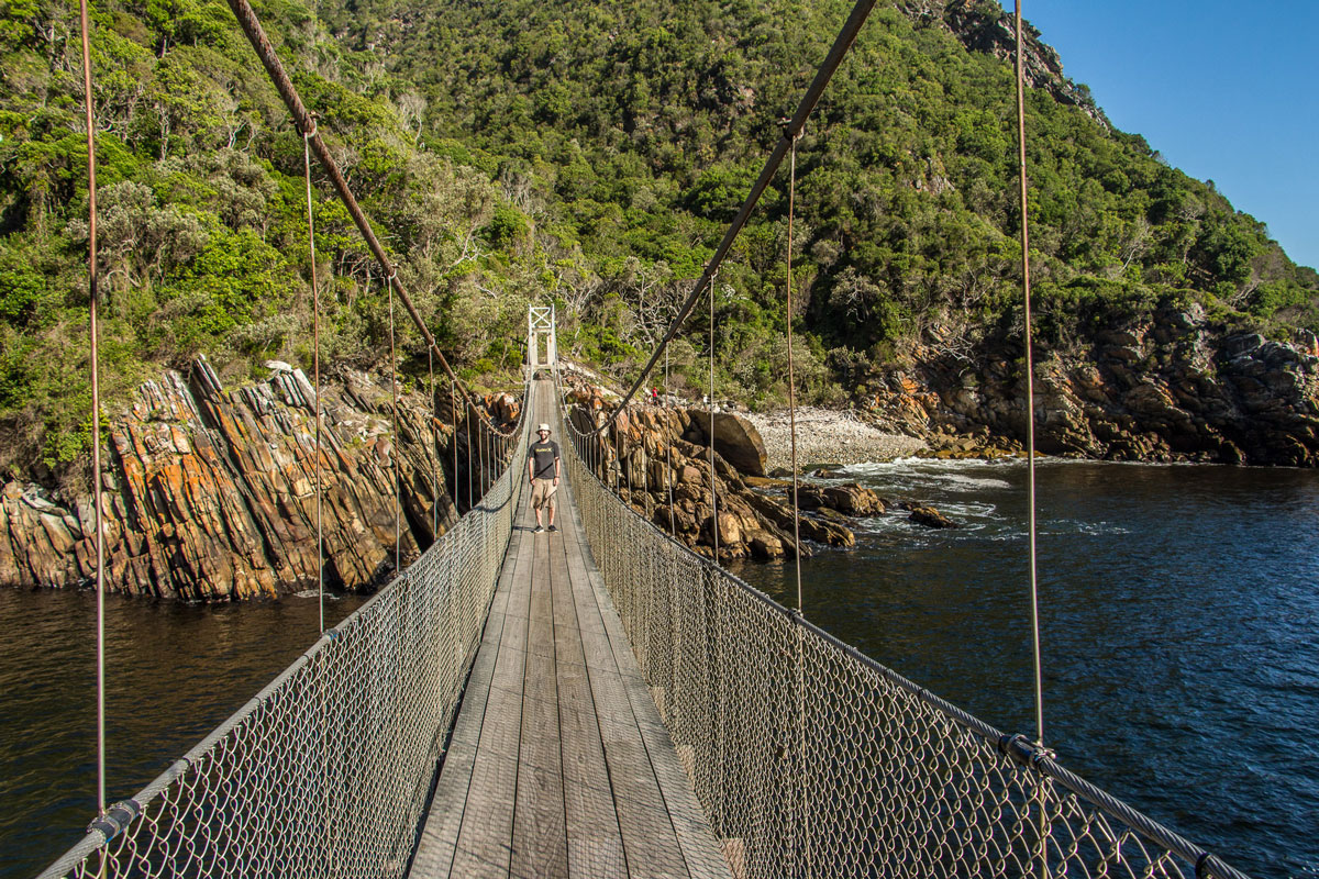 Highlight im Tsitsikamma: Storms River Mouth Bridge