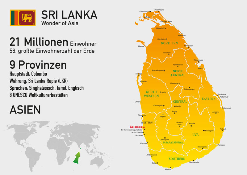 Daten und Fakten Sri Lanka