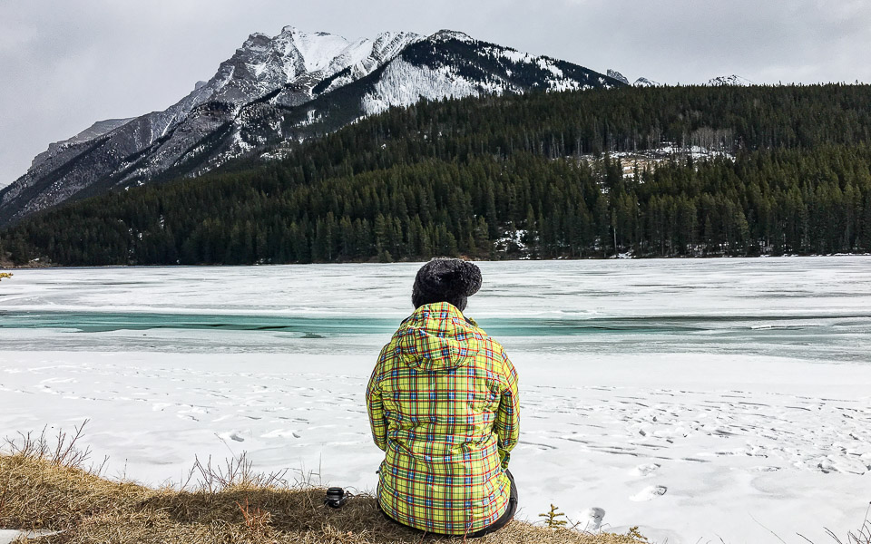 Johnson Lake zugefroren im Winter - wunderschön