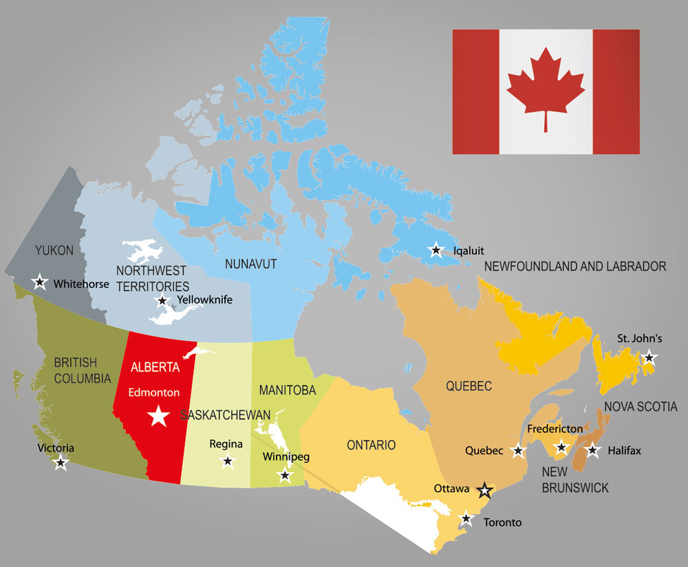 Kanada Karte Übersicht