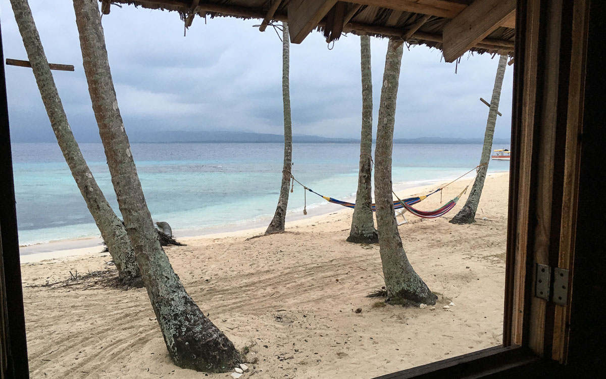 Ausblick Isla Aguja am Morgen San Blas Panama