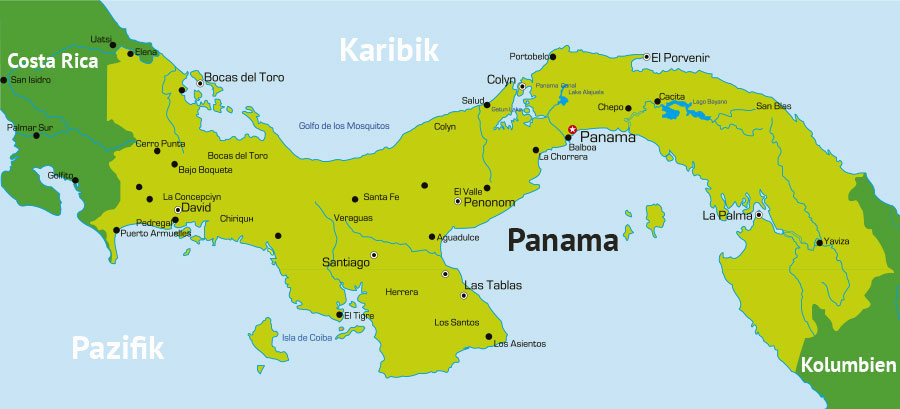 Panama Reisetipps Panama Karte