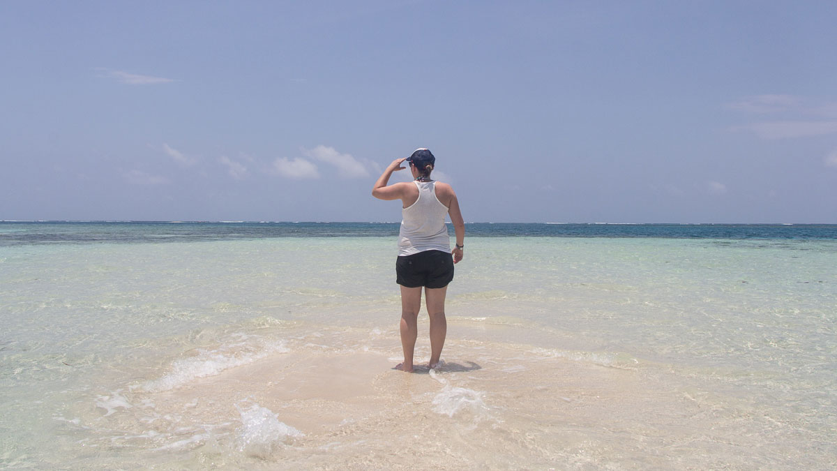 San Blas Inseln Guna Yala Panama Sandbank im Meer