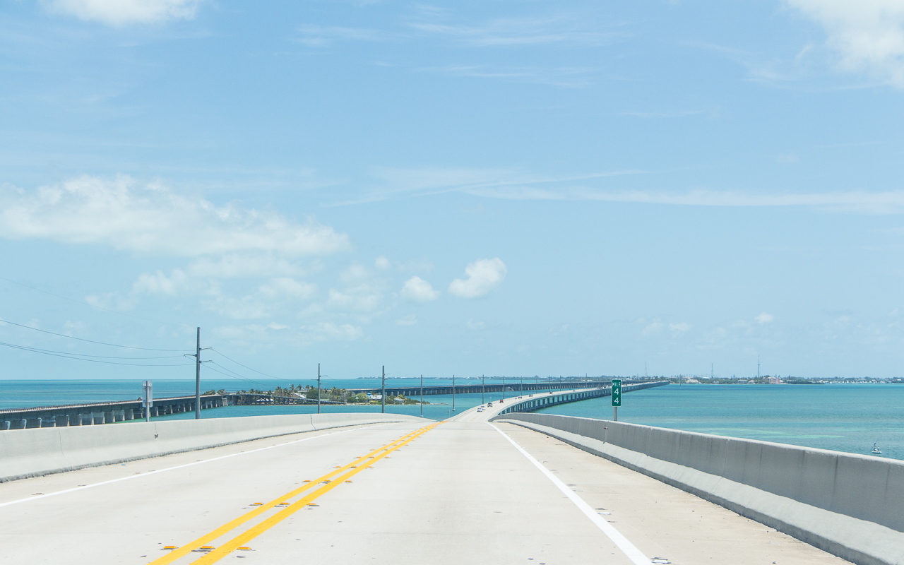 Fahrt über Seven Mile Bridge Florida