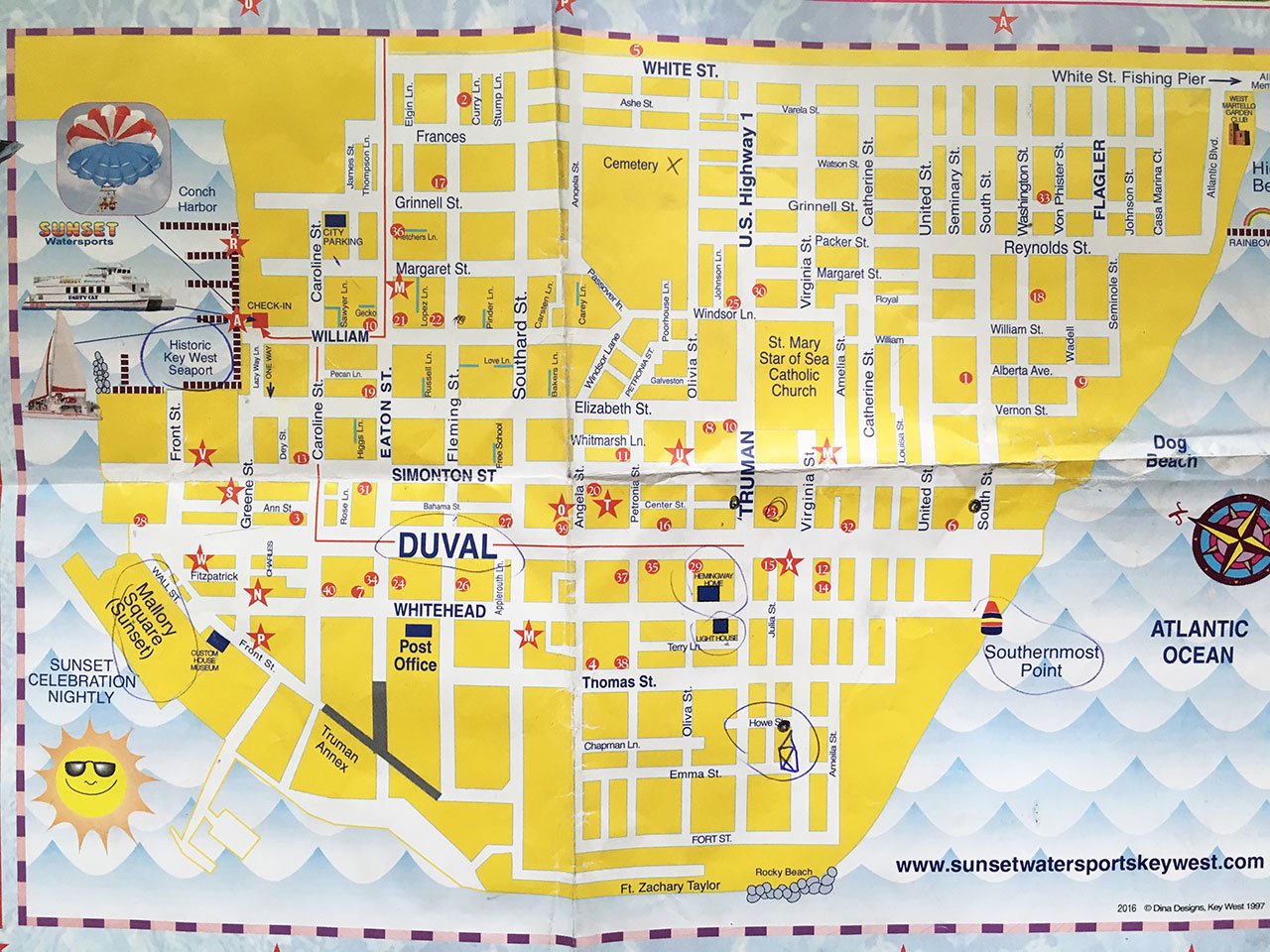 Karte von Key West Old Town