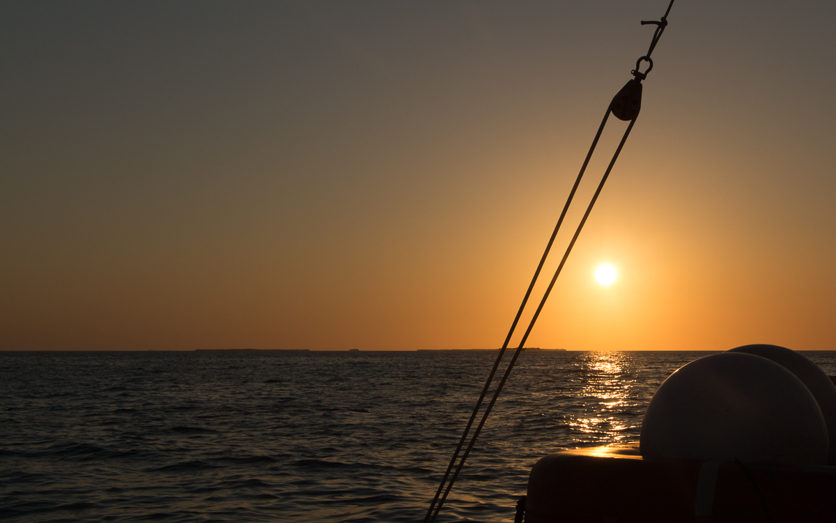 Sonnenuntergang Key West auf Boot