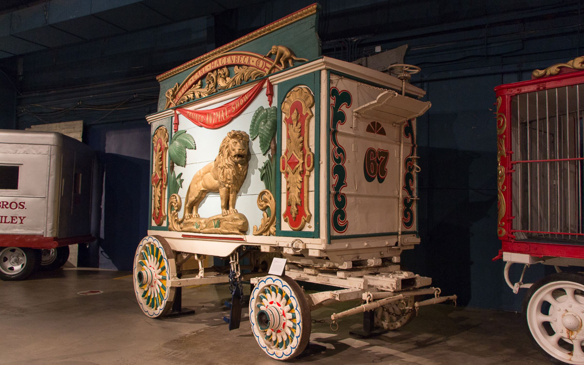 Sarasota Sehenswürdigkeiten Circus Museum Wagen für Tiere
