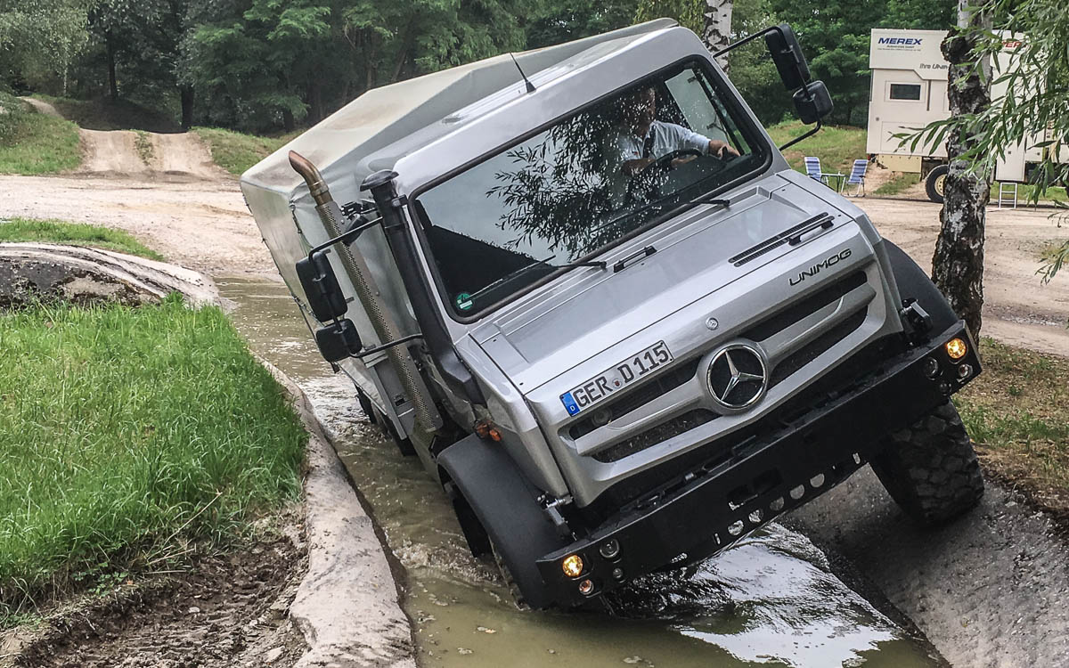 Unimog Testgelände Öttigheim Schräglage