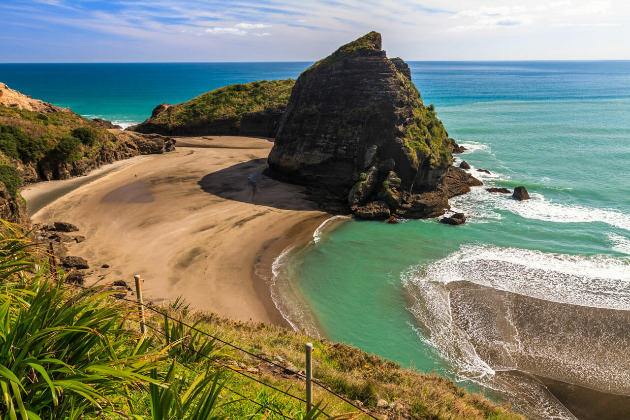 Neuseeland Tipps: Aussicht auf Piha Beach