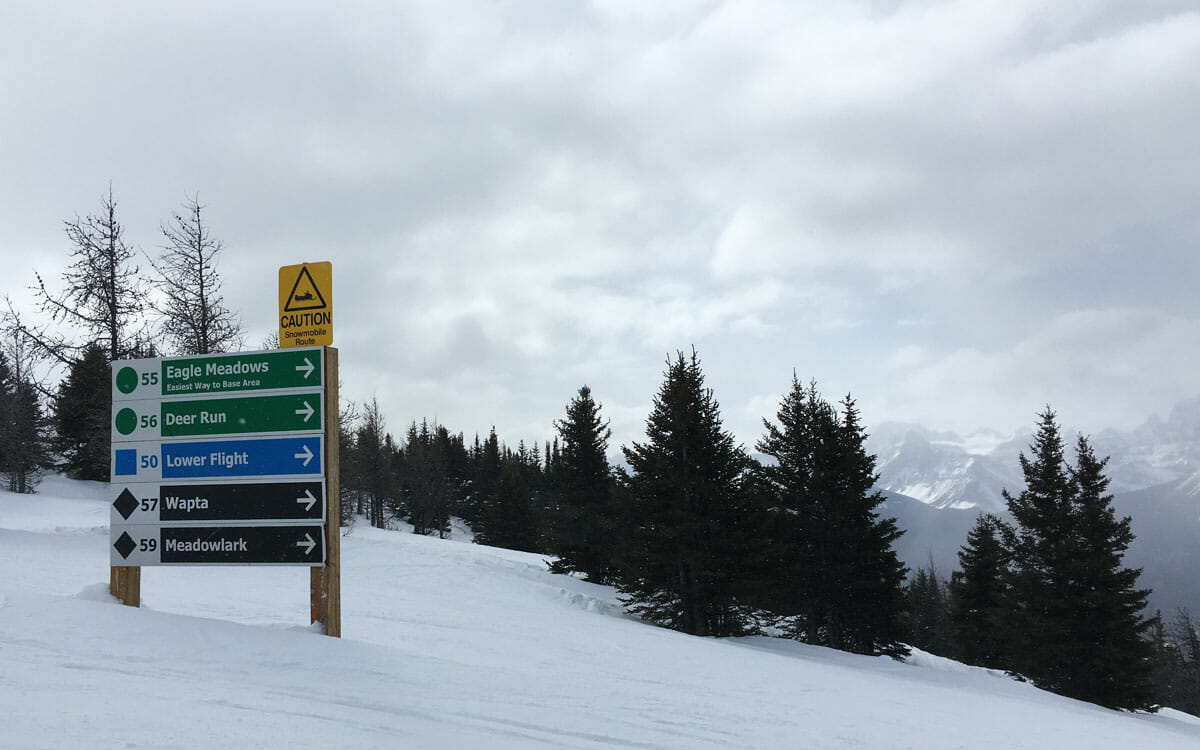 Skifahren Kanada Lake Louise Pisten Namen