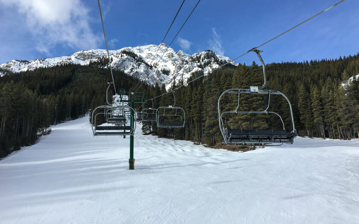 Skifahren Kanada Mt. Norquay Familienskigebiet