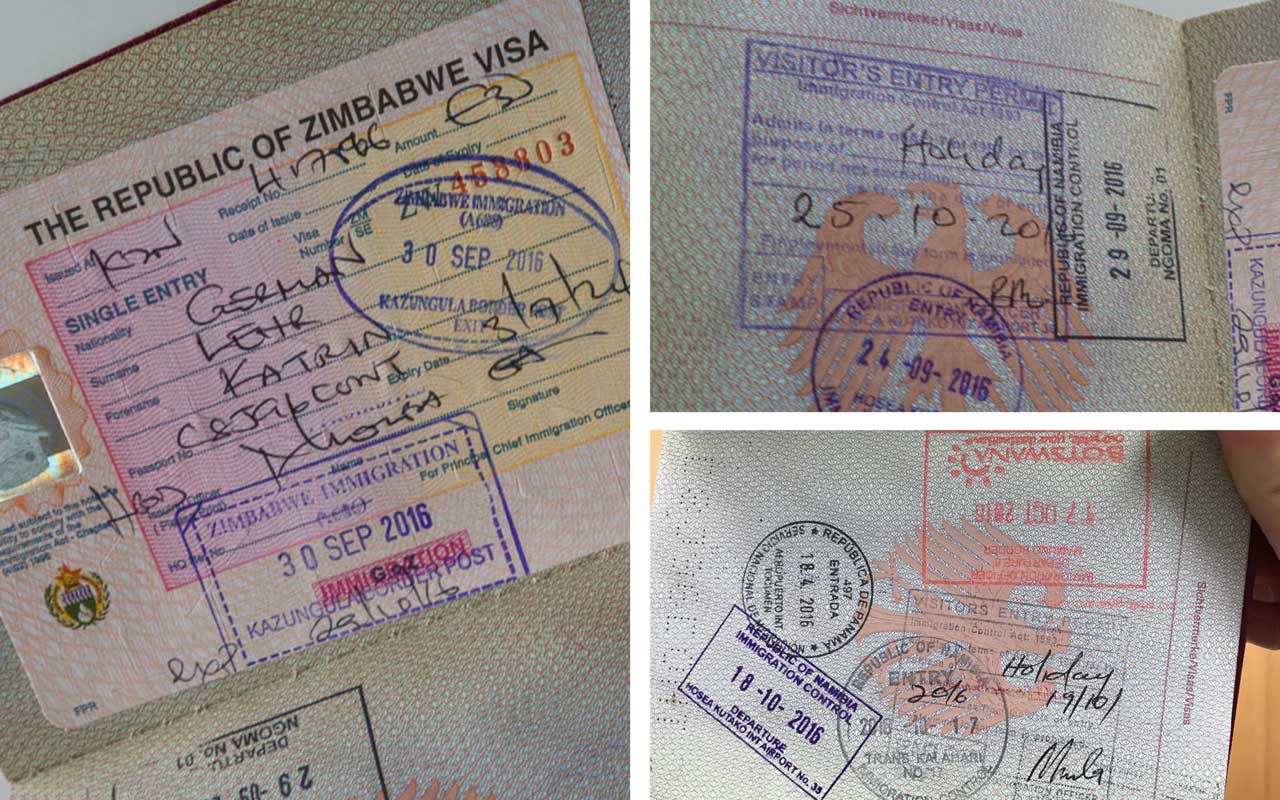 Visum Botswana, Simbabwe und Namibia für Afrika Reise