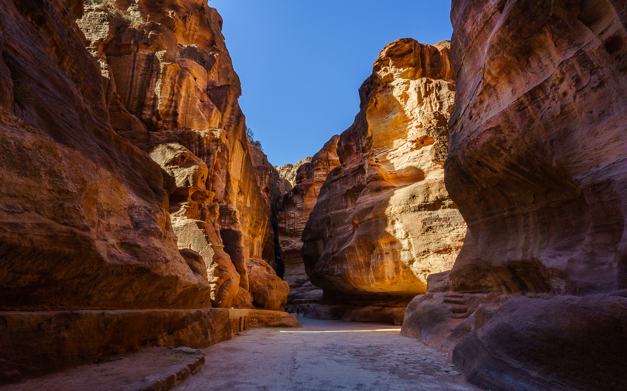Siq Schlucht Petra Jordanien