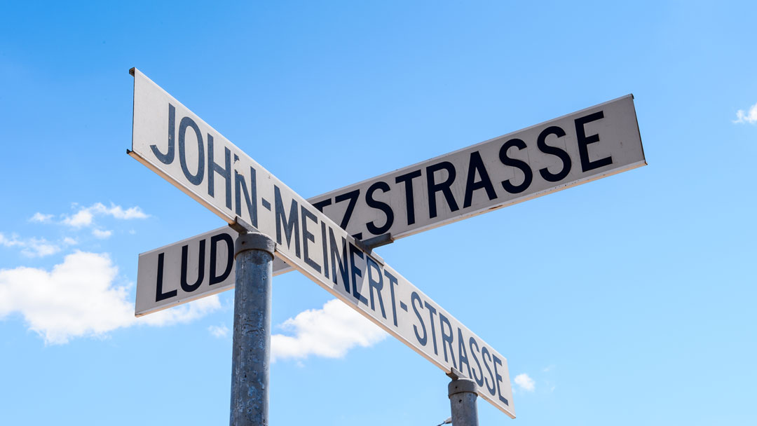 Windhoek Tipps Deutsche Straßenschilder