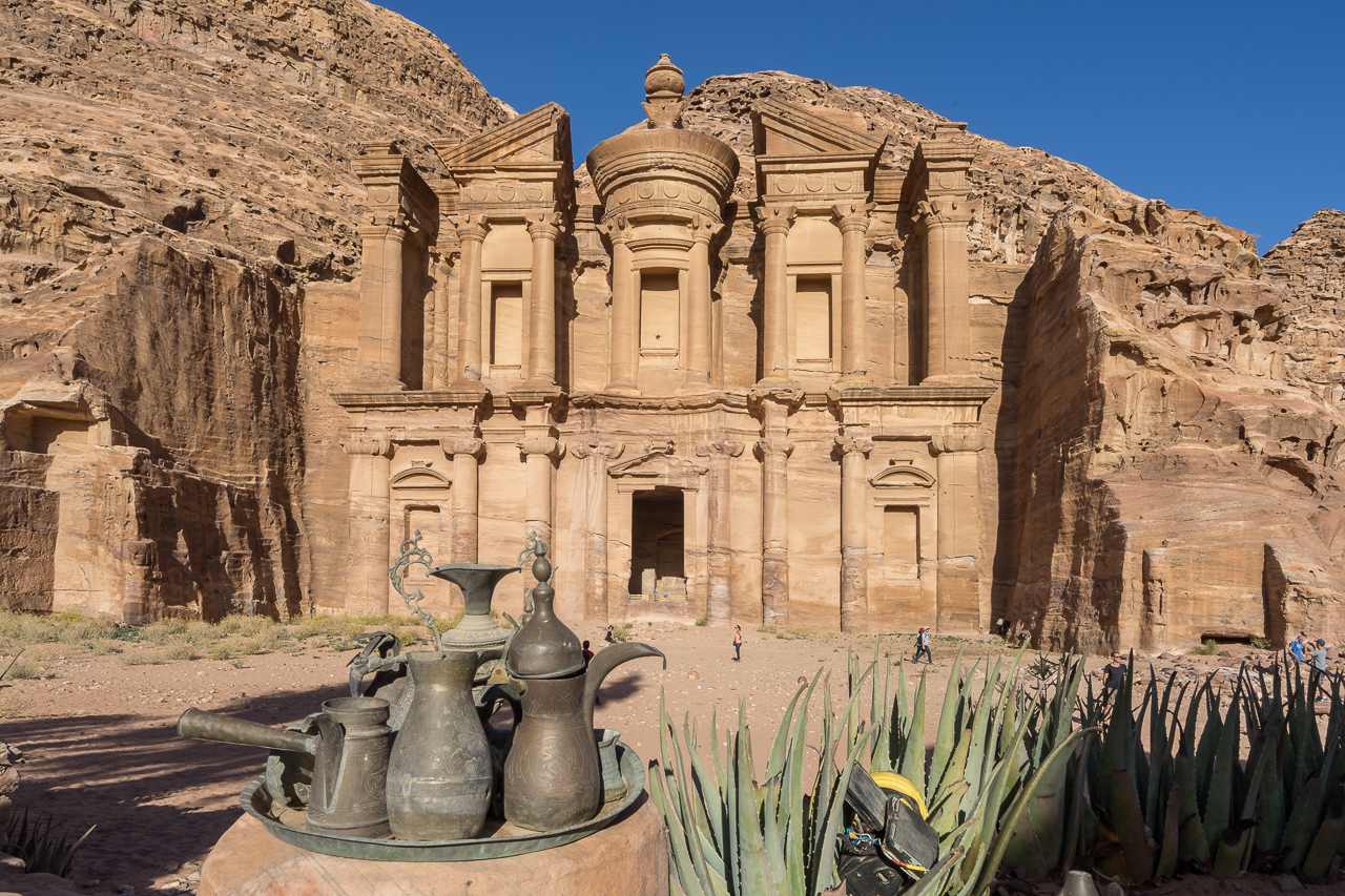 Felsenstadt Petra Jordanien Ad-Deir Pause