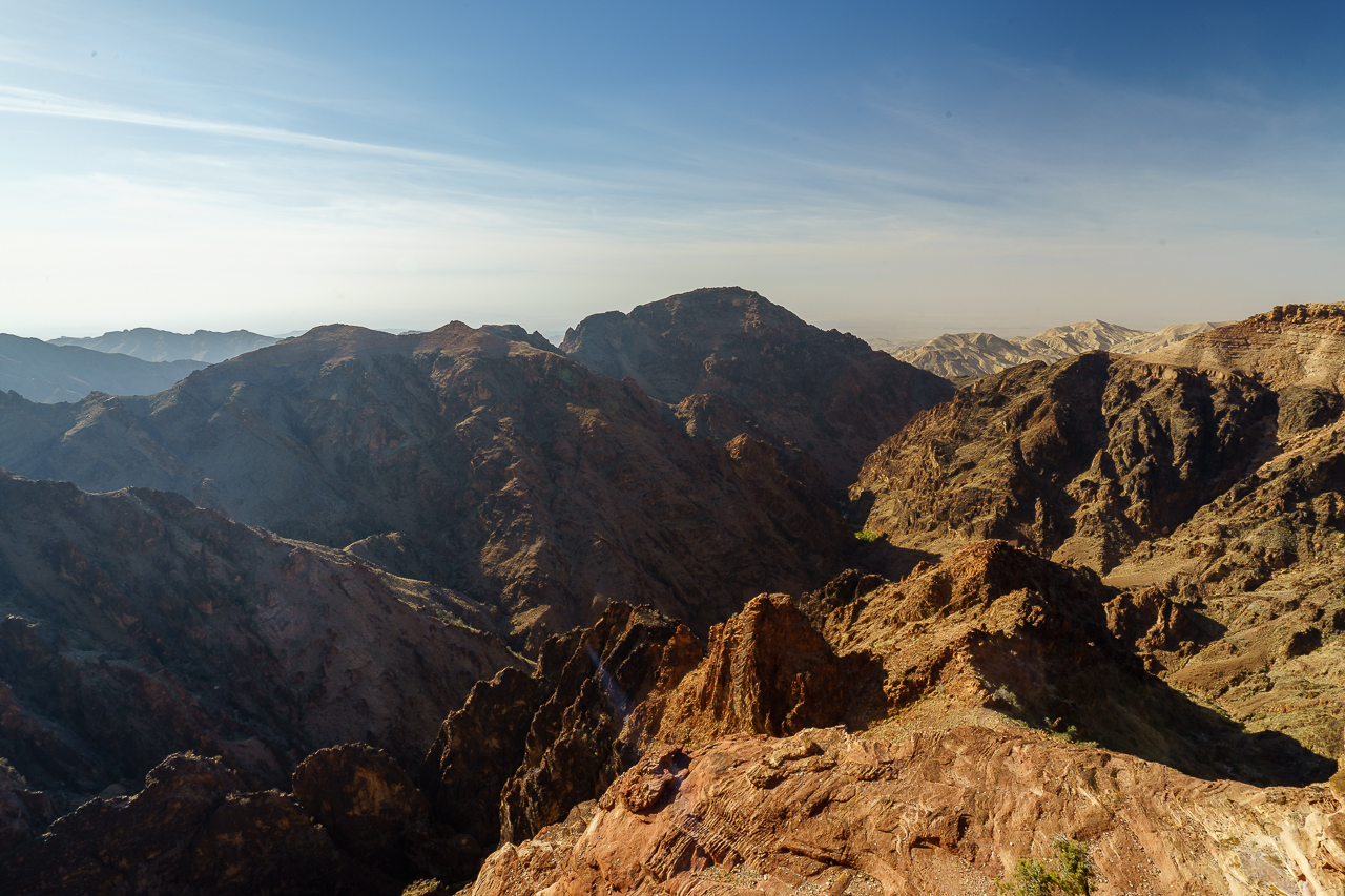 Felsenstadt Petra Jordanien Ausblick bis Israel