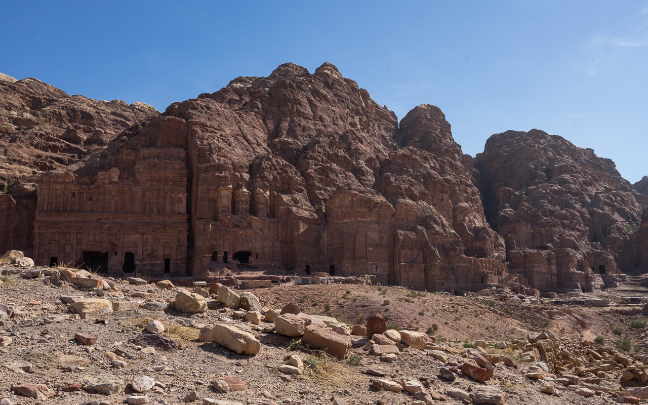 Felsenstadt Petra Jordanien Königsgräber