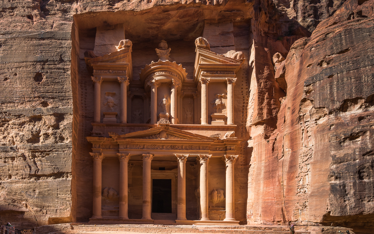 Felsenstadt Petra Jordanien Schatzhaus Khazne al-Firaun