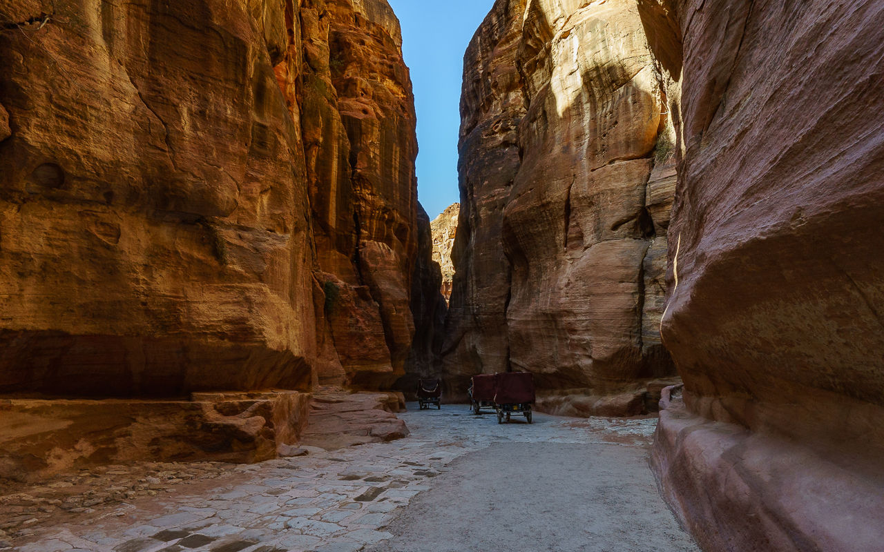 Felsenstadt Petra Jordanien Tipps Siq alte Straße