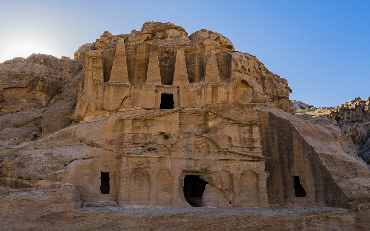 Felsenstadt Petra Jordanien Tipps Obeliskengrab