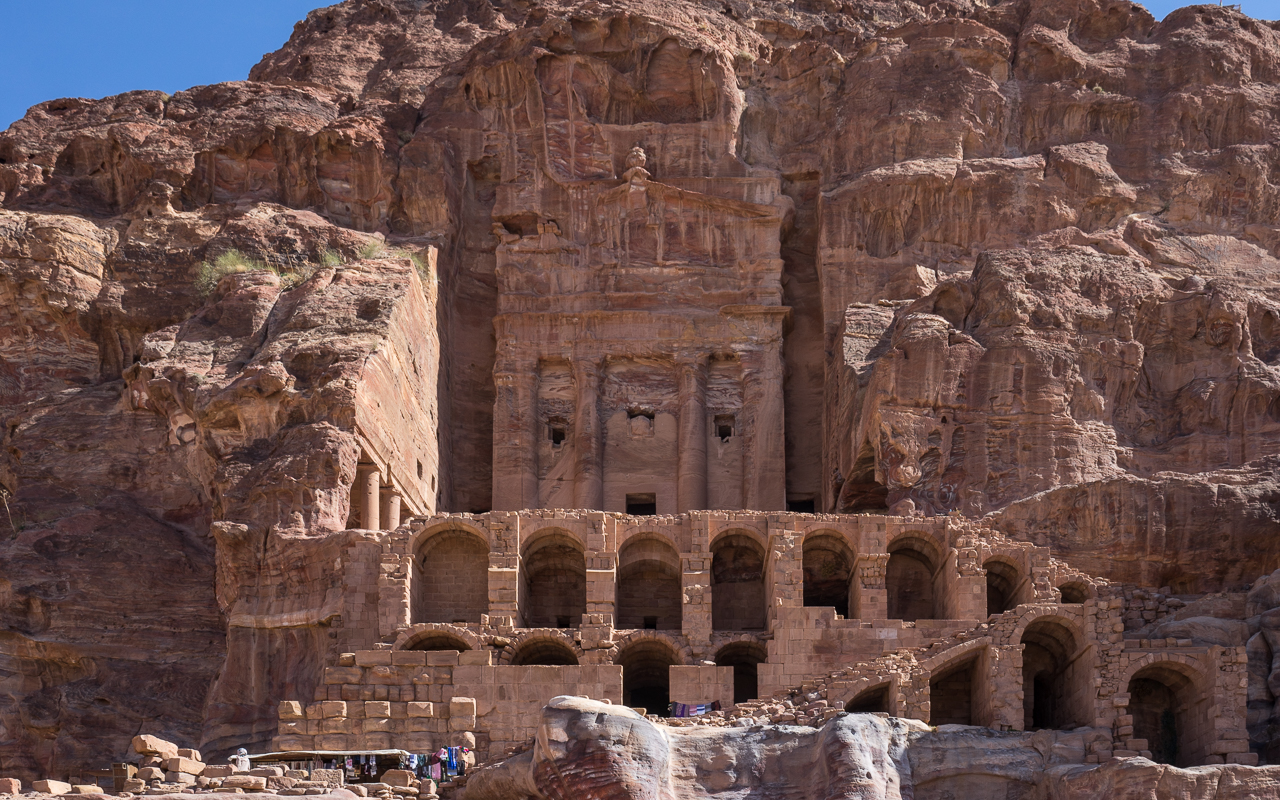 Felsenstadt Petra Jordanien Urnengrab
