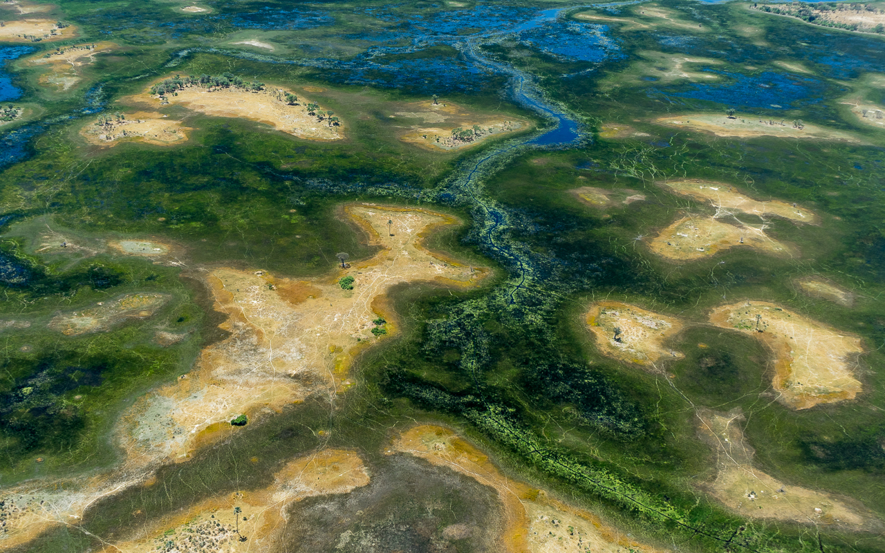 Okavango-Delta Botswana von oben