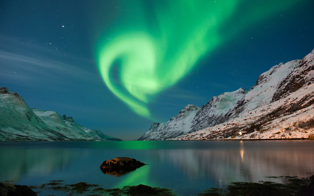 Urlaub im Februar Norwegen Polarlichter
