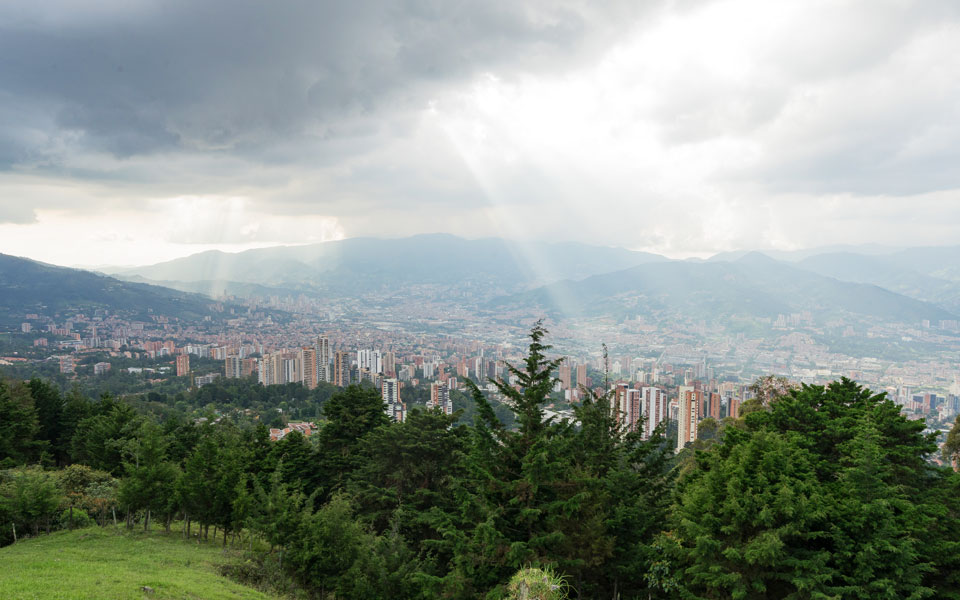 Aussicht vom View Point in Medellin