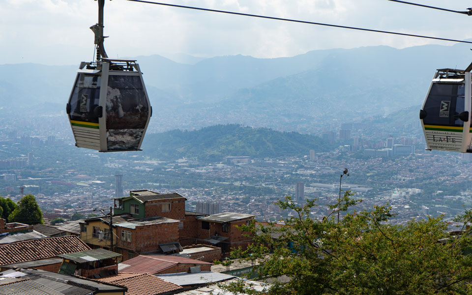 Seilbahn fahren nach Santo Domingo in Medellin