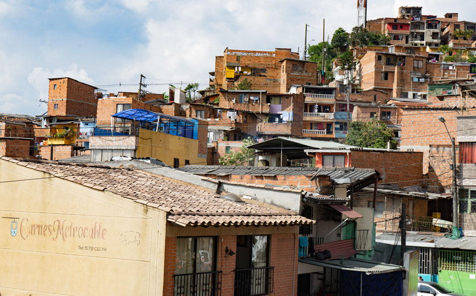 Santo Domingo Medellin ein Haus geht ins nächste über