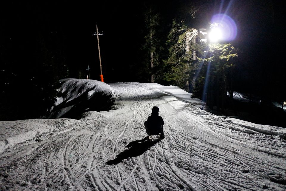 Nachtrodeln bei Flutlicht an der Gnadenalm in Obertauern
