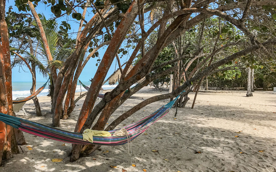 Hängematten am Strand von Palomino