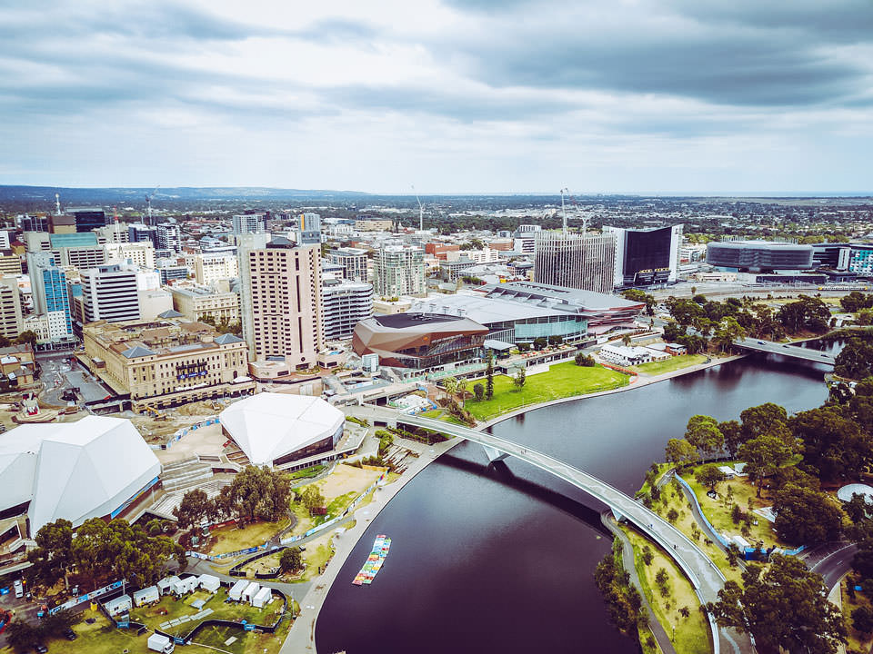 Adelaide Luftaufnahme Drohnenbild