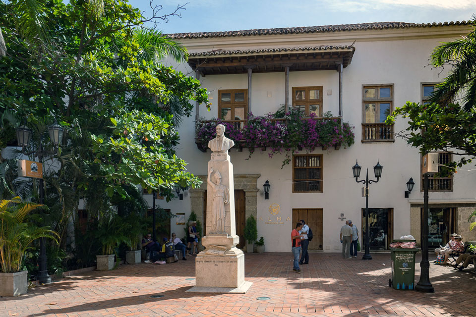 Platz mit Schatten in Cartagena Kolumbnien